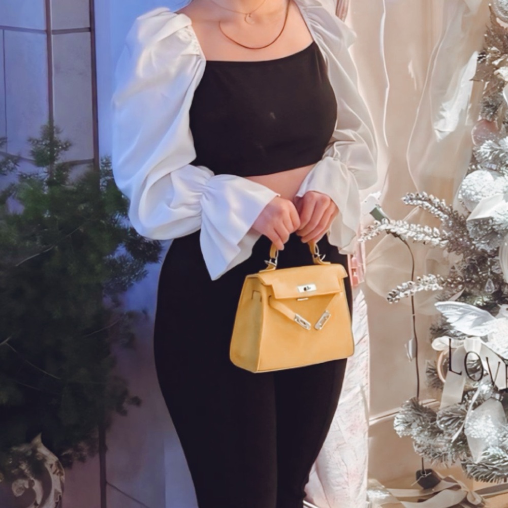 crossbody women’s yellow bag